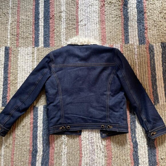 Khaite shearling dark denim jacket - Picture 7 of 8